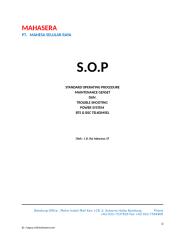 SOP Instalasi, Maintenance & Trouble Genset.docx