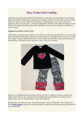 Ways To Buy Kids Clothing.pdf