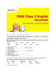 Practice Grammar Worksheet For CBSE Class 3 English - The Adverb.pdf